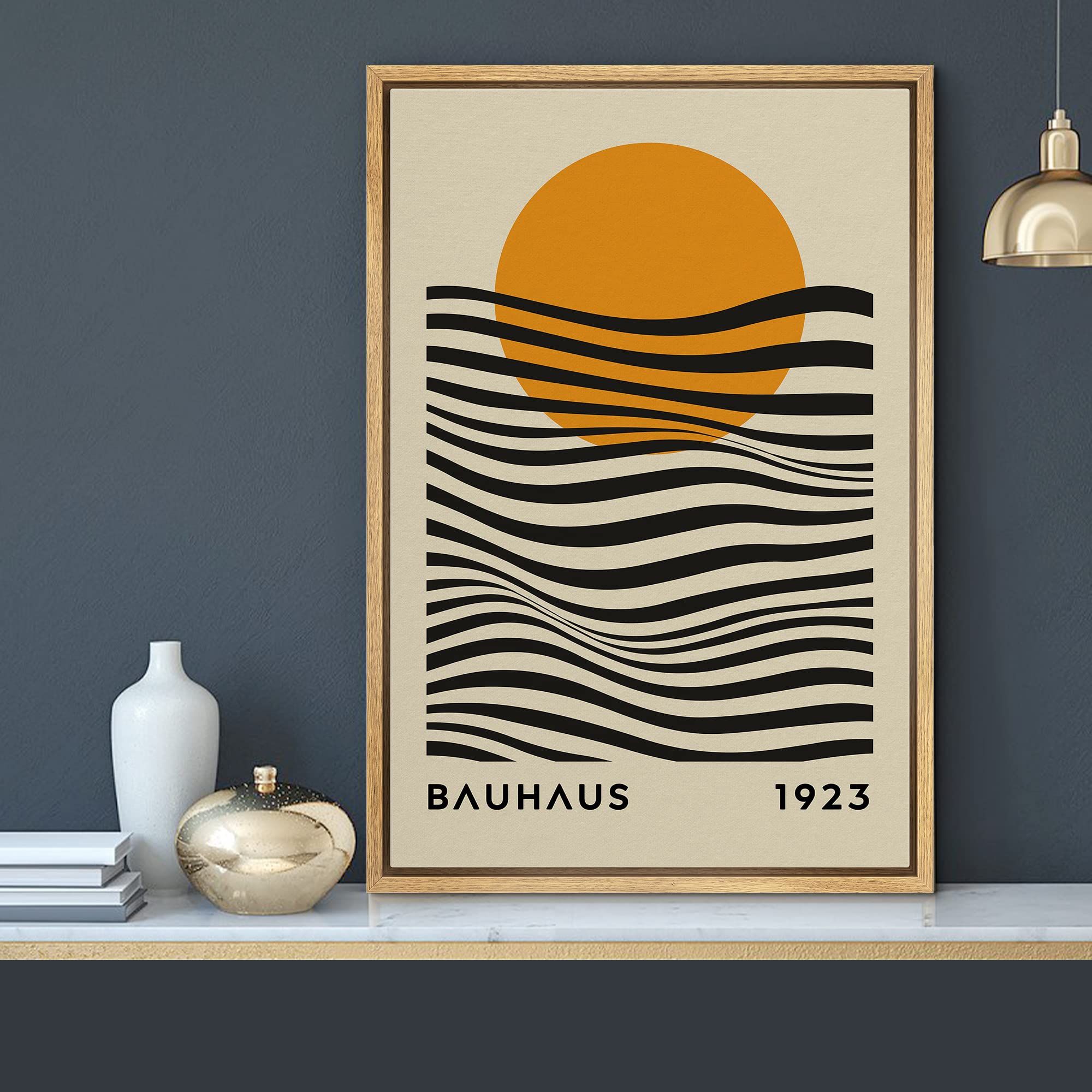 Amazon.com: MUDECOR Framed Canvas Print Wall Art Mid-Century